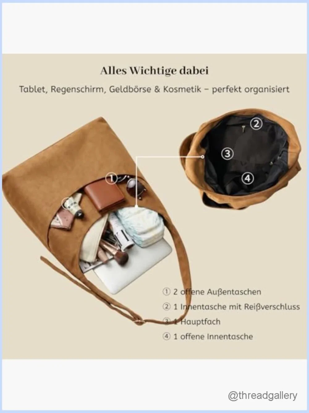 Large Slouchy Hobo Shoulder Crossbody Tote Vegan Leather Work Travel Bag